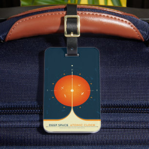 Deep Space Atomic Clock Poster, Orange Version. Luggage Tag
