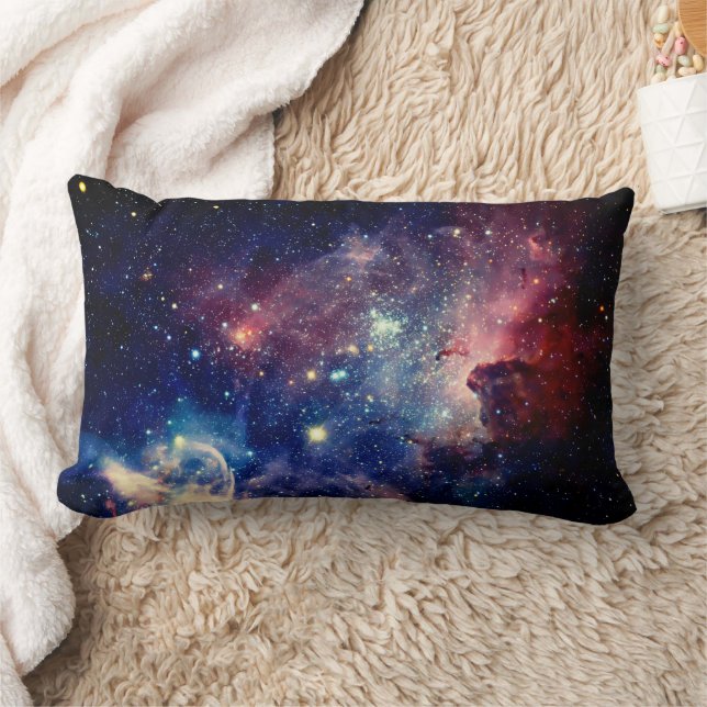 Deep Space Cosmic Art Lumbar Pillow (Blanket)