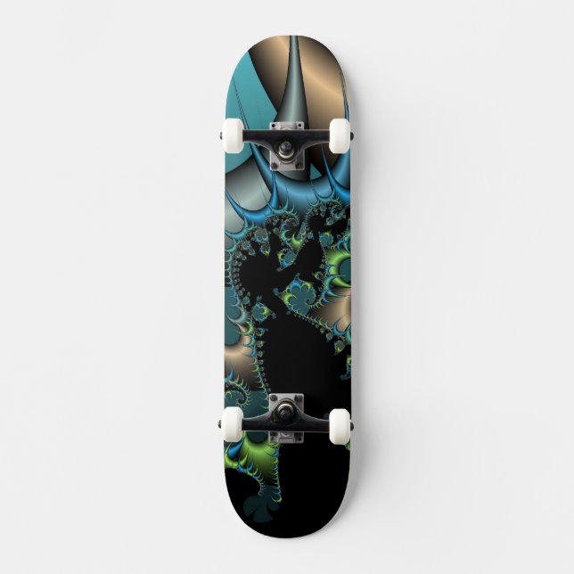 Deep Space Creature Fractal Skateboard (Front)