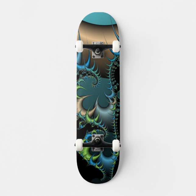 Deep Space Creature Fractal Skateboard (Front)