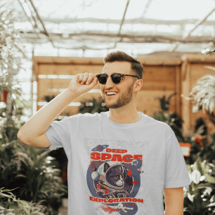 Deep Space Exploration Cat Astronaut T-Shirt