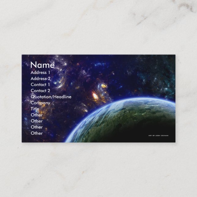 Deep Space Formation Business Card Template (Front)