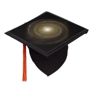 Deep Space Golden Spiral Galaxy Graduation Cap Topper