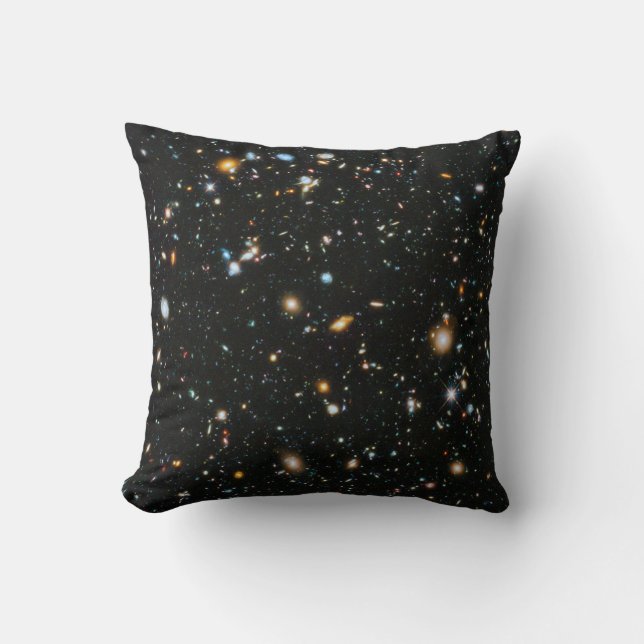 Deep Space Stars and Galaxies Throw Pillow (Front)