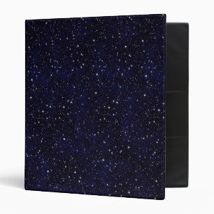 Deep Space Stars Universe Astronomy Black Modern Binder