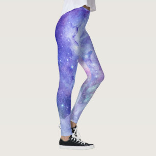Deep Space Watercolors Illustration Leggings