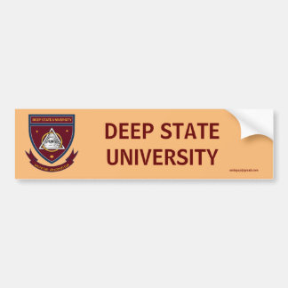 deep state university bumper sticker