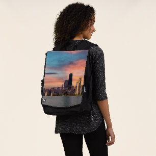 Deep Sunset Chicago  Backpack