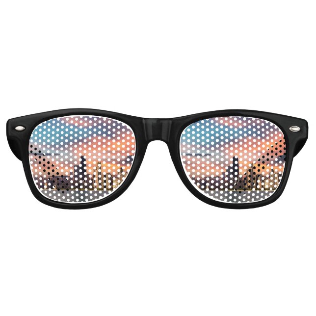 Deep Sunset Chicago  Retro Sunglasses (Front)