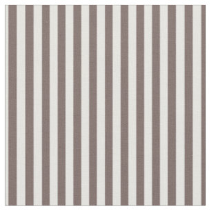 Deep Taupe & White Stripes Fabric