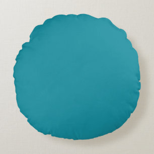 Deep Teal (Blue/Turquoise) Colour Round Pillow