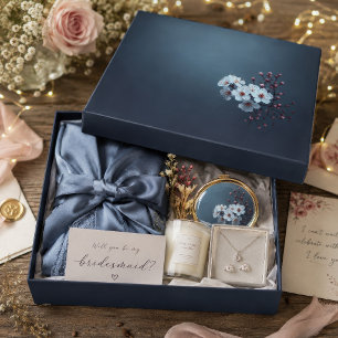 Deep Teal Minimalist Sakura Pink Bud Tissue Paper