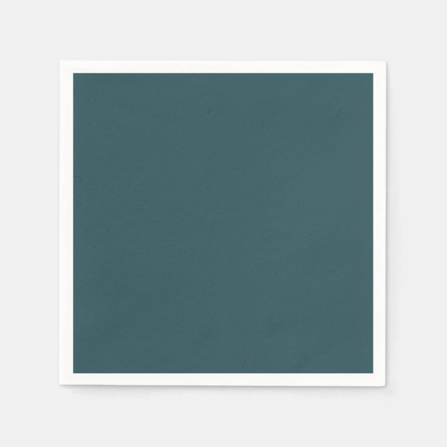 Deep Teal Solid Colour Napkin (Front)