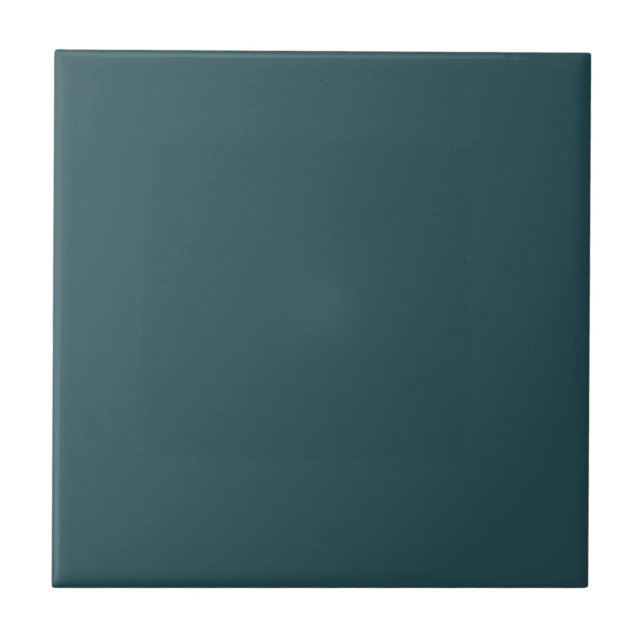 Deep Teal Solid Colour Tile (Front)
