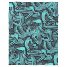 deep thought - black and teal :