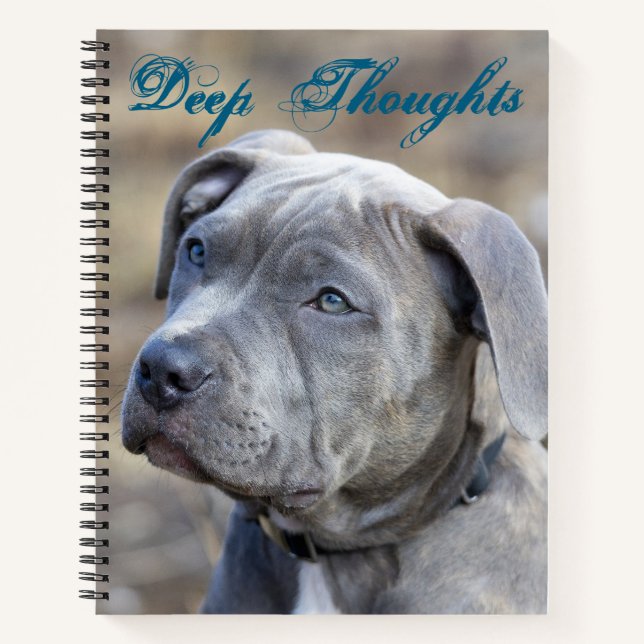 Deep Thoughts full size notebook - customizable  (Front)