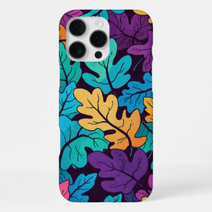 Deep Toned Oak Leaves Colourful Autumn Pattern iPhone 16 Pro Max Case