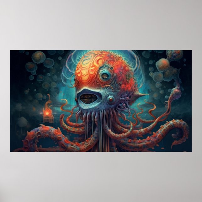 Deep Trippy creature Poster (Front)