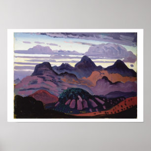 Deep Twilight, Pyrenees, c.1912-13 (oil on panel) Poster