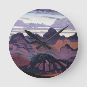 Deep Twilight, Pyrenees, c.1912-13 (oil on panel) Round Clock