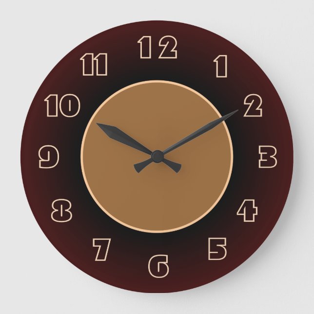 Deep Velvety Red With Gold Centre  Wall Clock (Front)