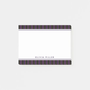 Deep Vintage Striped Purple Pattern Custom  Post-it Notes