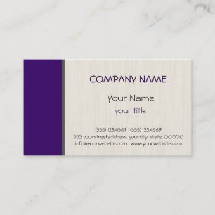Deep violet colour professional elegant modern business card