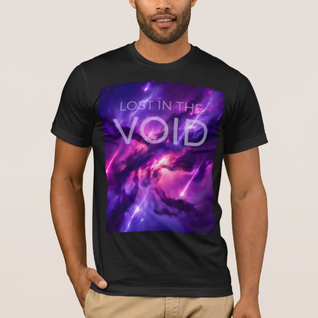 Deep Violet Cosmic Space Galaxy Graphic T-Shirt (Front)