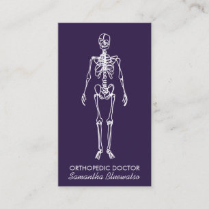 Deep Violet purple doctor Skeleton orthopedic Business Card