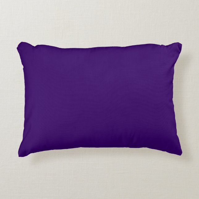 Deep Violet Solid Colour Accent Pillow (Front)