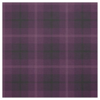 Deep warm lavender, plum, black/pink stripe plaid fabric