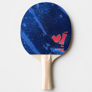 "Deep Water #4" Abstract Ping Pong Paddle
