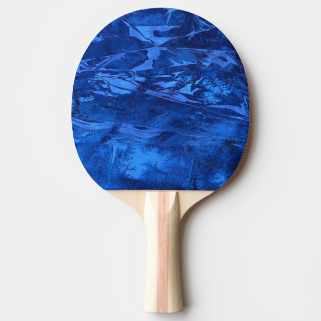 "Deep Water #5" Abstract Ping Pong Paddle (Front)