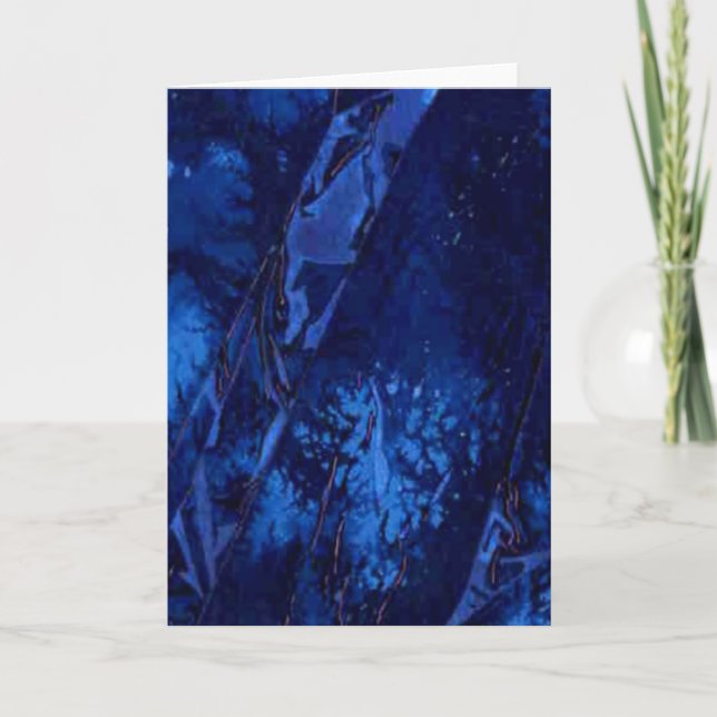 "Deep Waters #1" Abstract Design Greeting Card (Front)