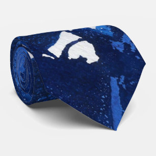 "Deep Waters #4" Abstract Design Tie