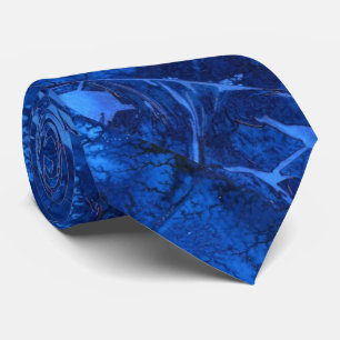 "Deep Waters #5" Abstract Design Tie