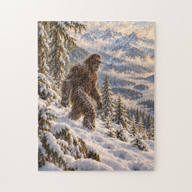 Deep Winter Bigfoot Puzzle (Vertical)