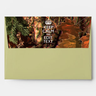 Deep Woods Camo Fall Keep Calm Your Text Envelope