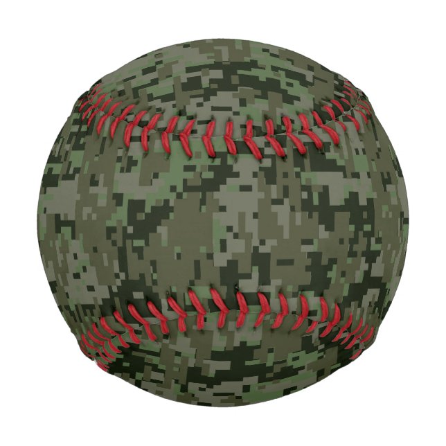 Deep Woods Digital Camo Camouflage Customizable Baseball (Front)