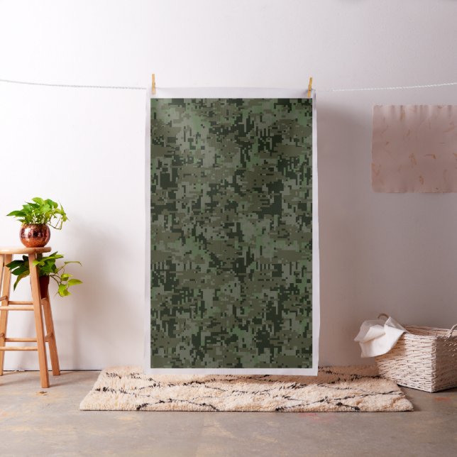 Deep Woods Digital Camo Camouflage Customizable Fabric (In Situ)