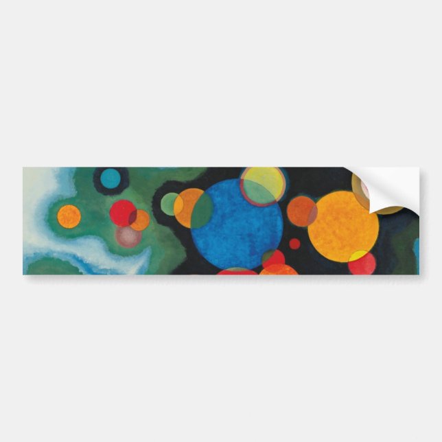 Deepened Impulse Abstract Oil on Canvas Kandinsky Bumper Sticker (Front)