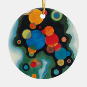 Deepened Impulse Abstract Oil on Canvas Kandinsky Ceramic Ornament