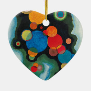 Deepened Impulse Abstract Oil on Canvas Kandinsky Ceramic Ornament