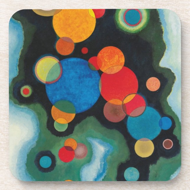 Deepened Impulse Abstract Oil on Canvas Kandinsky Coaster (Front)