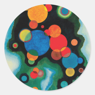 Deepened Impulse by Wassily Kandinsky Classic Round Sticker