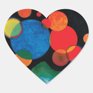 Deepened Impulse by Wassily Kandinsky Heart Sticker
