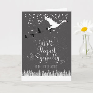 Deepest Sympathy Flying Geese Card