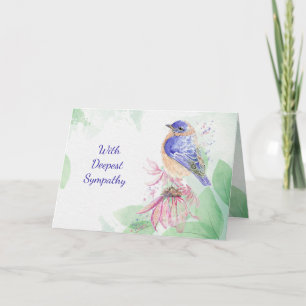 Deepest Sympathy Loss Bluebird  Card