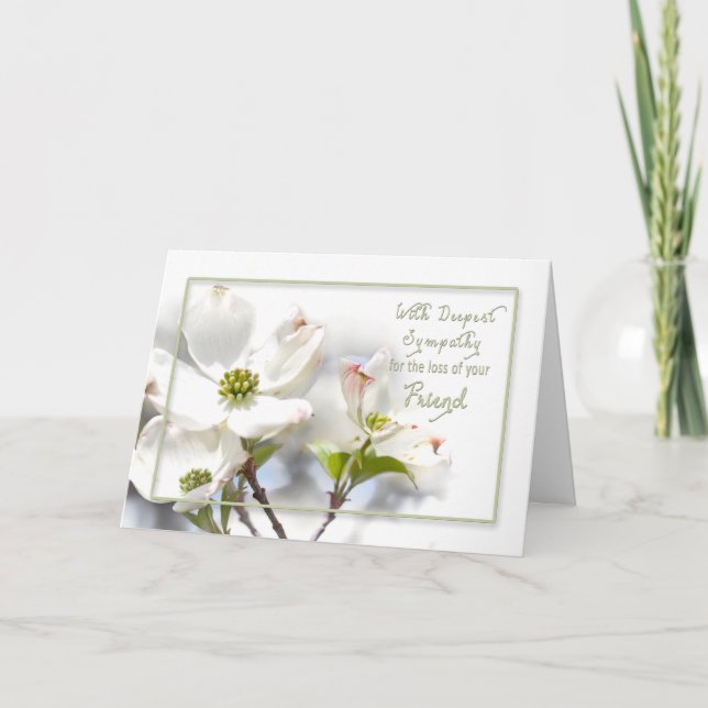 DEEPEST SYMPATHY - LOSS OF FRIEND CARD (Front)