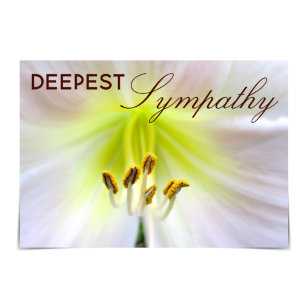 "Deepest Sympathy" Oma's White Lily card